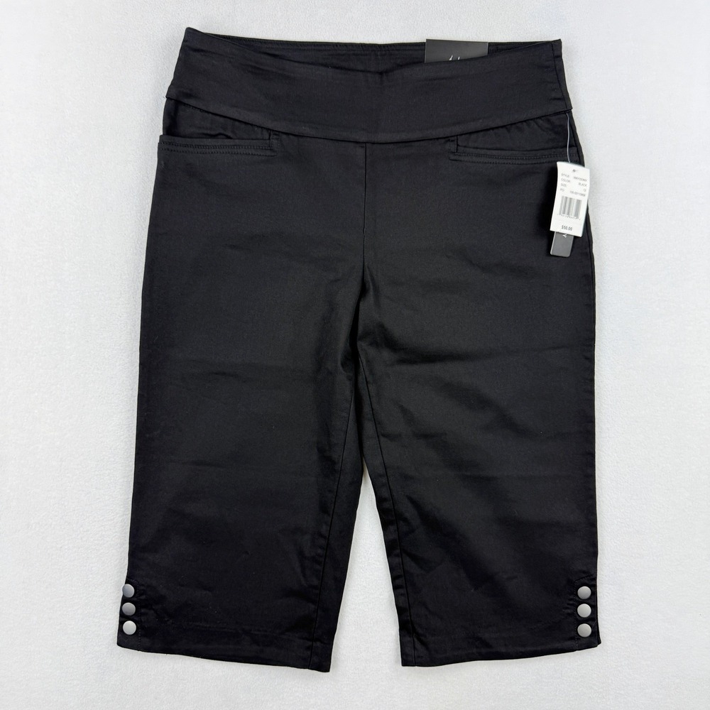 Napa Valley‎ Comfort Waist Pull On Capri Pants Size 12 Womens Black NWT